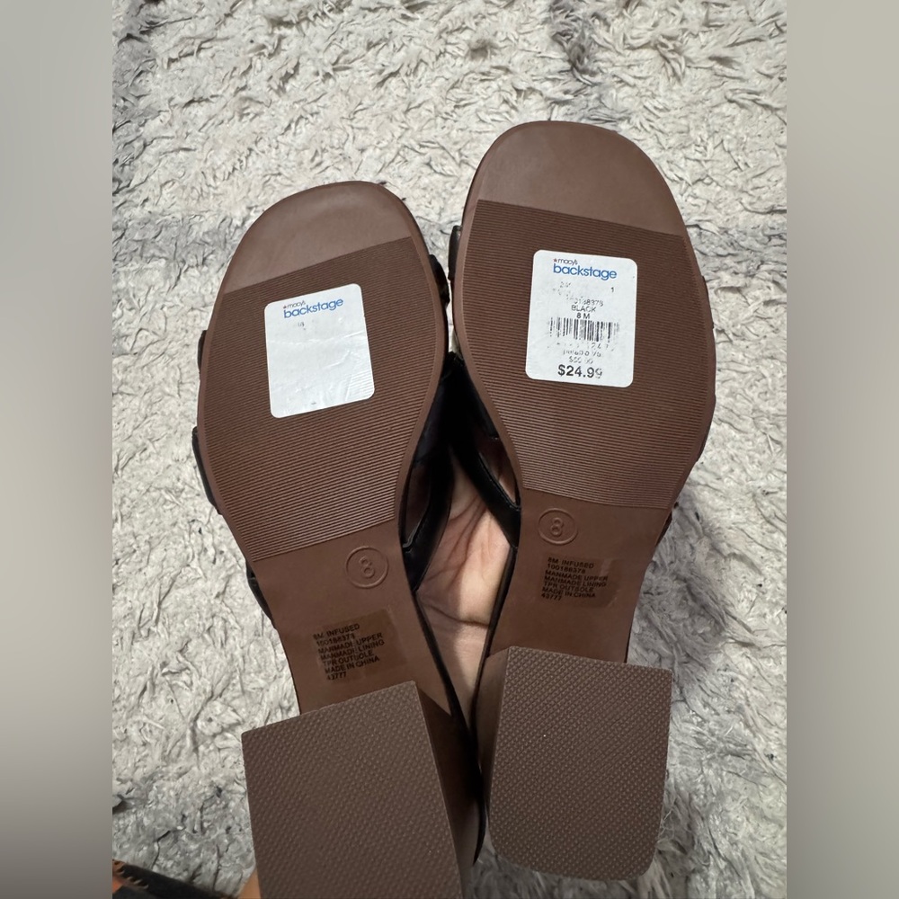 Thompson Black Block Heel Sandals - Picture 8 of 8